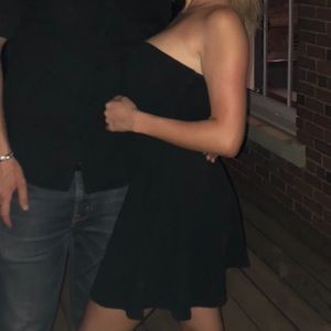 Express Black Strapless dress